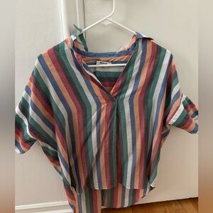 Madewell Courier Button Back Shirt XS